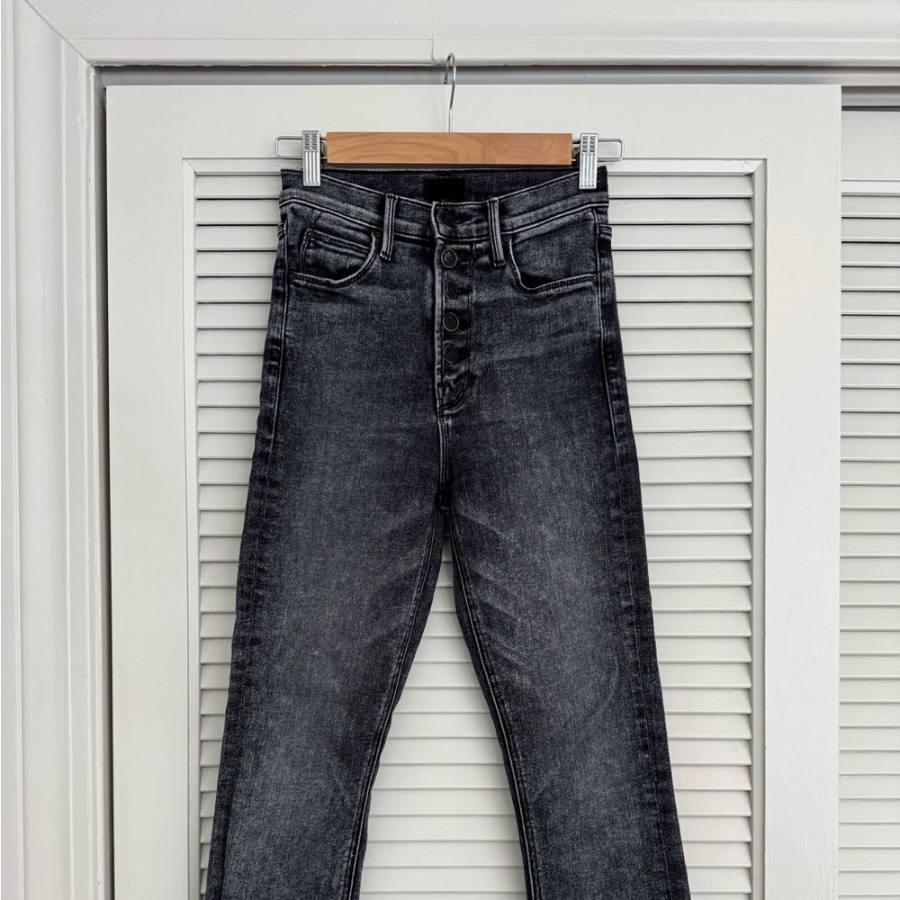 Mother Pixie Dazzler Skimp - Ankle Fray Jeans - Train Stops